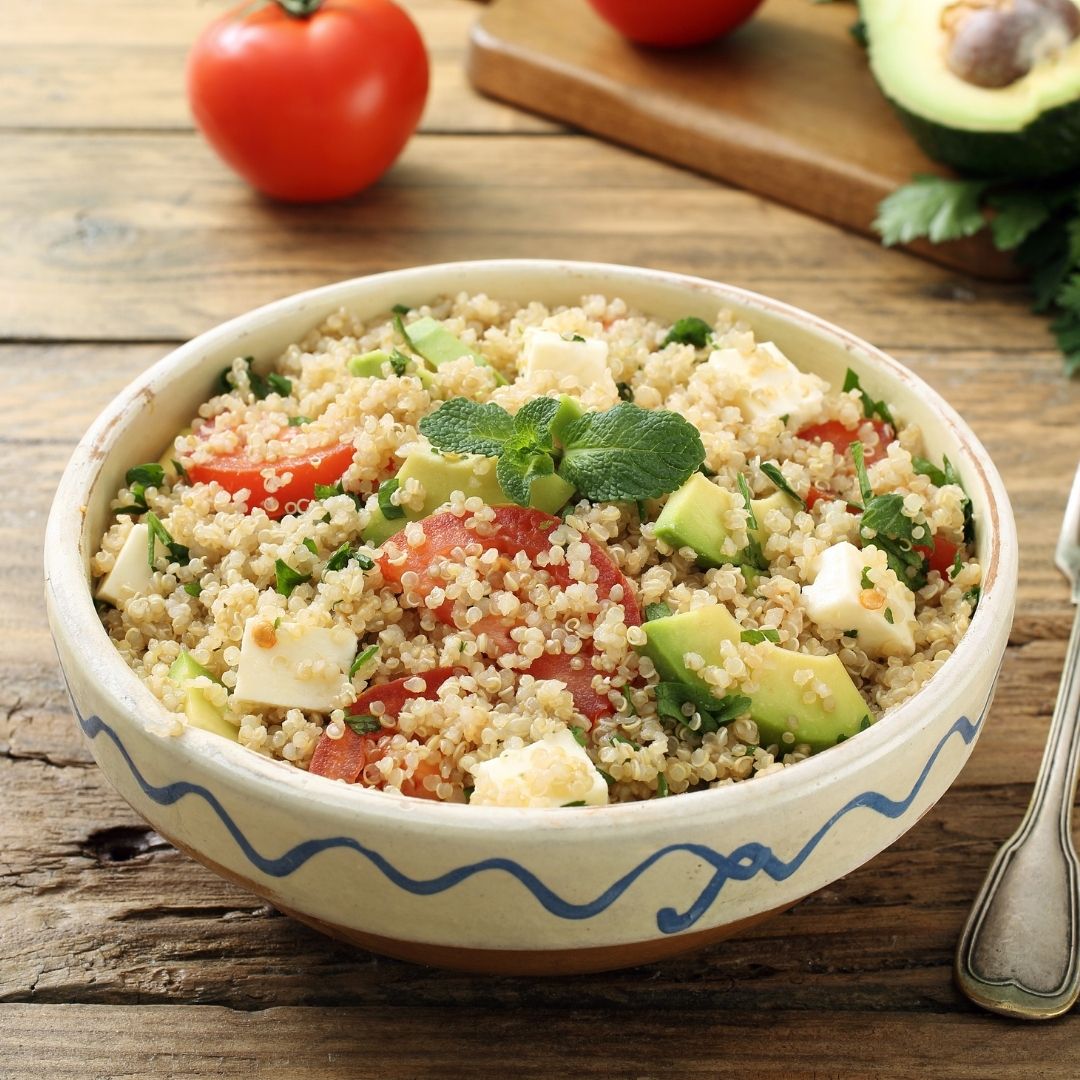 Gezonde quinoasalade voor de lunch!
